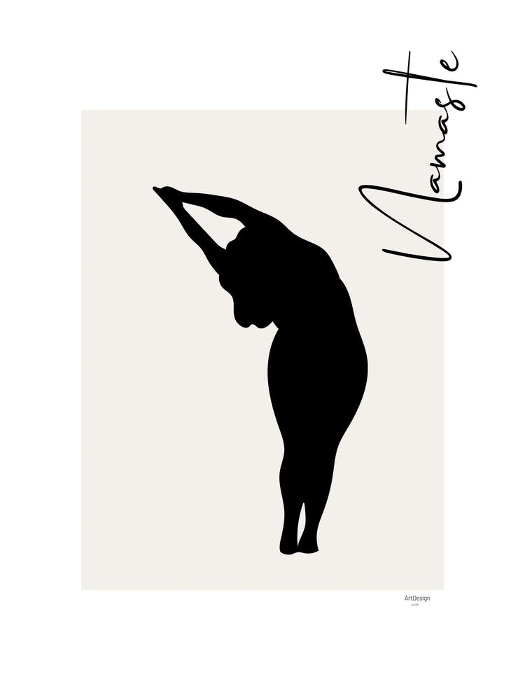 Namaste VIII - person, yoga, namaste, silhouette, self love, minimalistic, pastel, boho, spirituality, yoga pose, yogi, mural, illustration, fine art, mindfulness