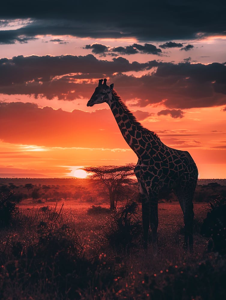 Sunset Giraffe