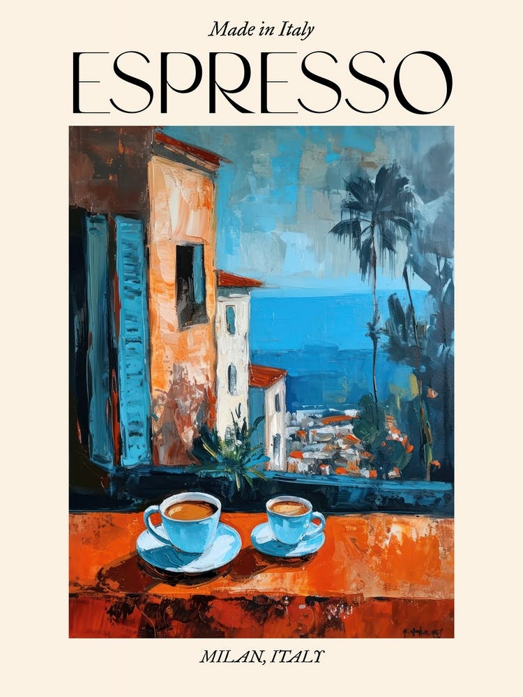 Milan Espresso Made In Italy 4 Poster