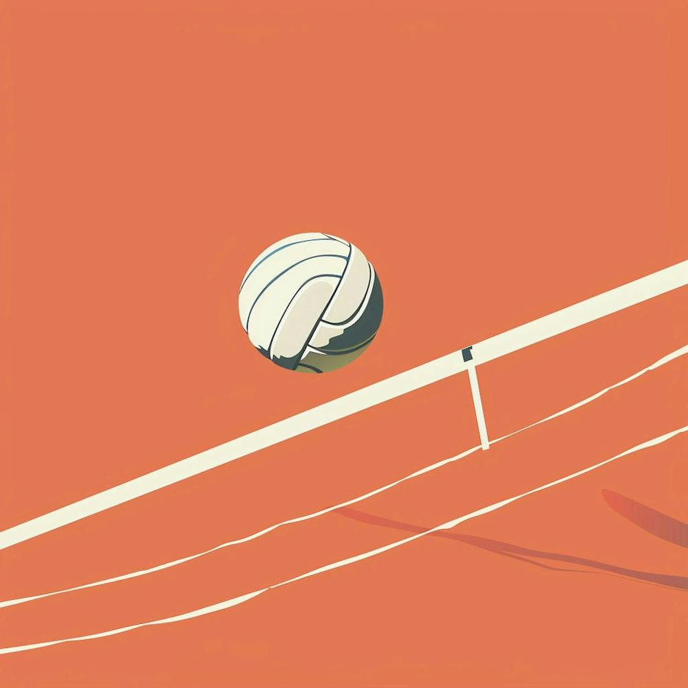 Volleyball - Volleyball Minimal Design Painting