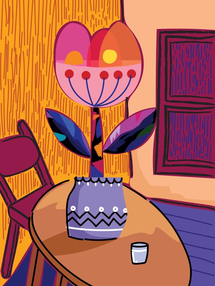Flower In A Vase Modern