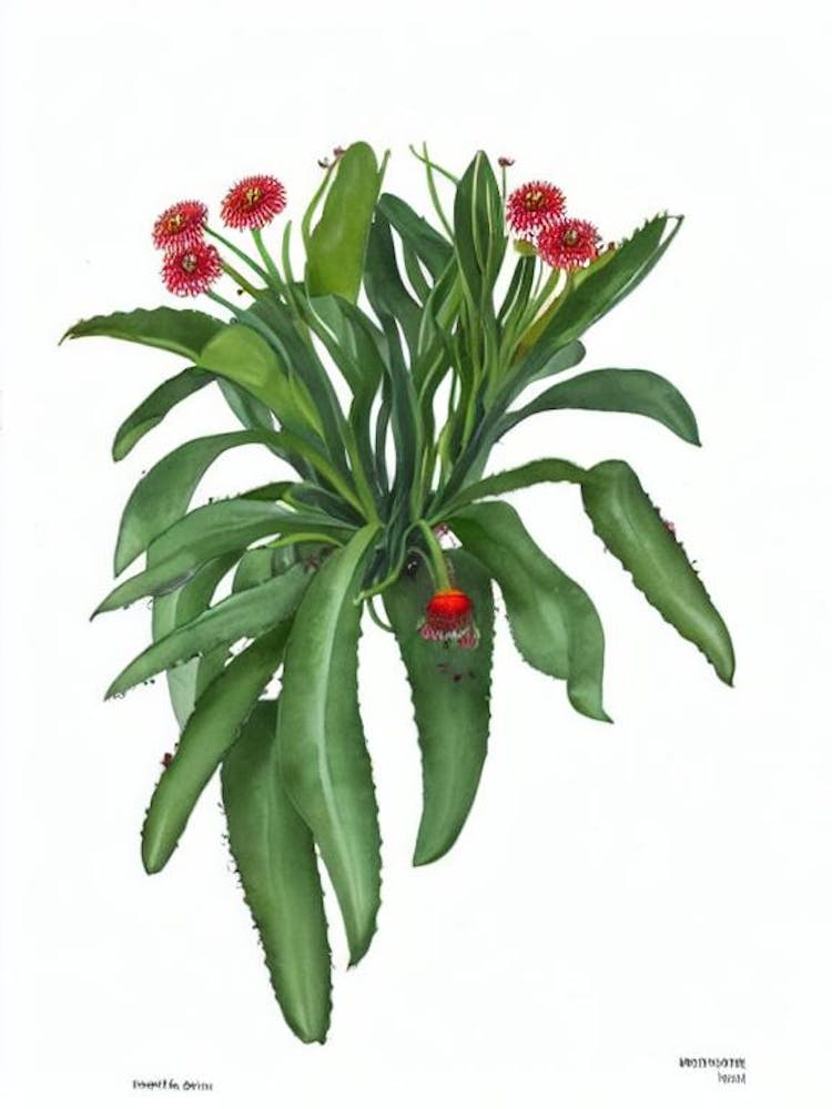 Sundew Plant (Drosera Rotundifolia) Watercolor