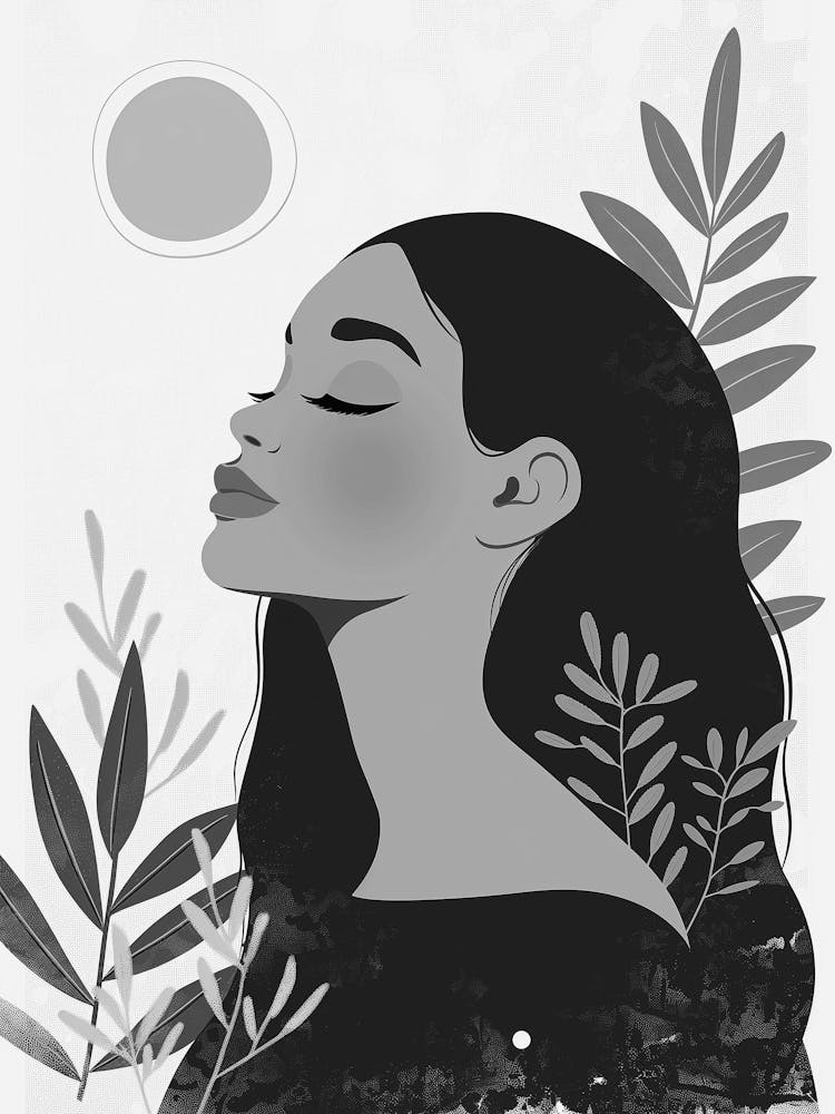 Black And White Portrait Of A Woman 31