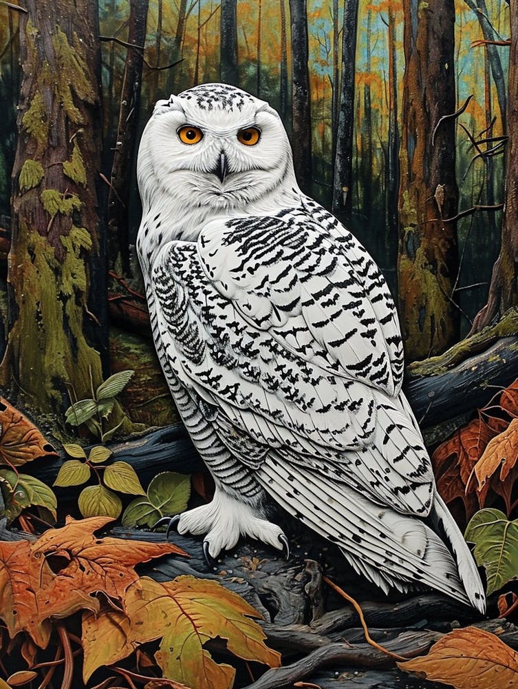 Illustration Relief Harfang des Neiges 3