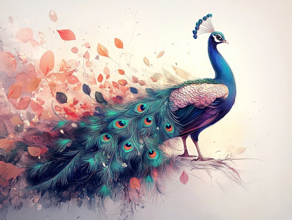 Pfau Abstrakt 2