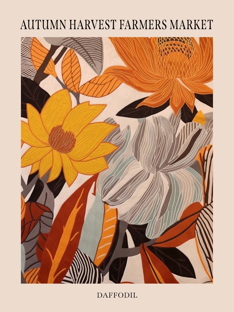 Herbst-Botanicals Narzisse 3 Poster