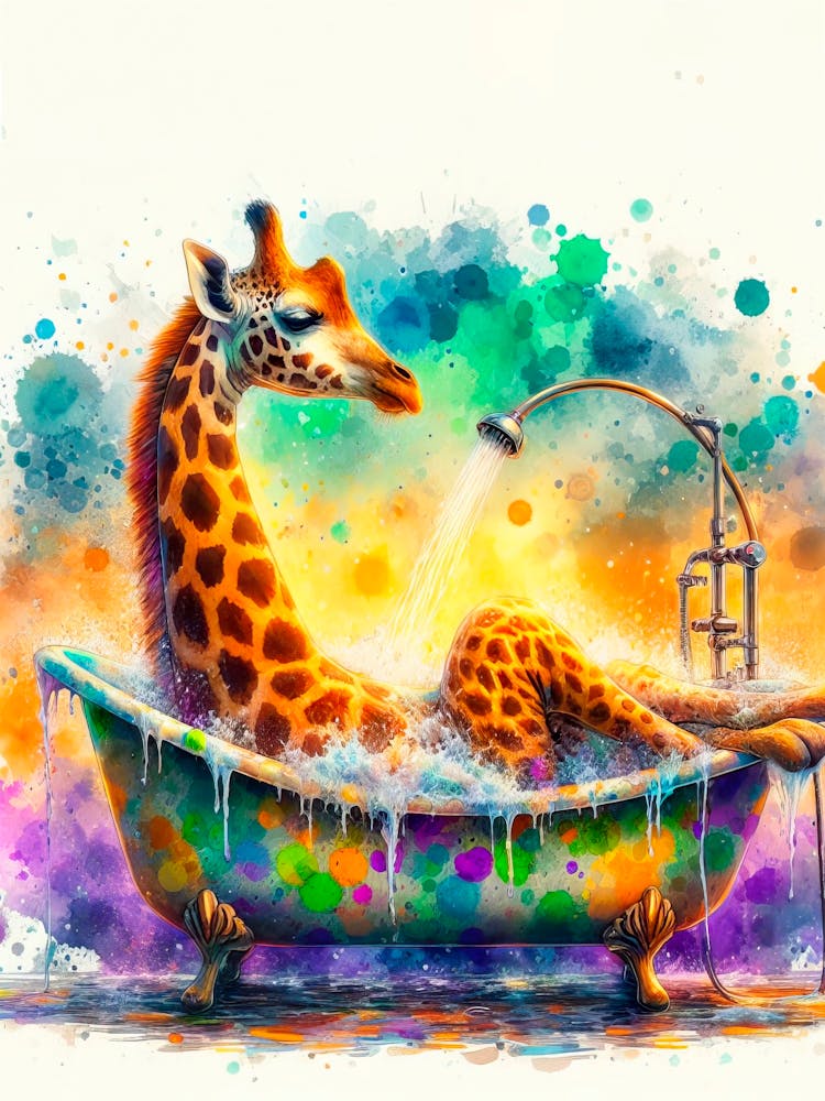 Giraffe in der Badewanne 1