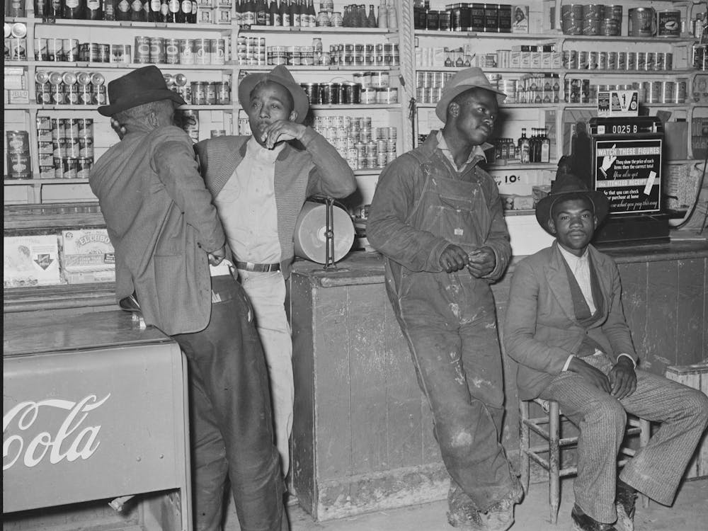 Men In Cooperative General Store, Transylvania, Louisiana By Russell Lee