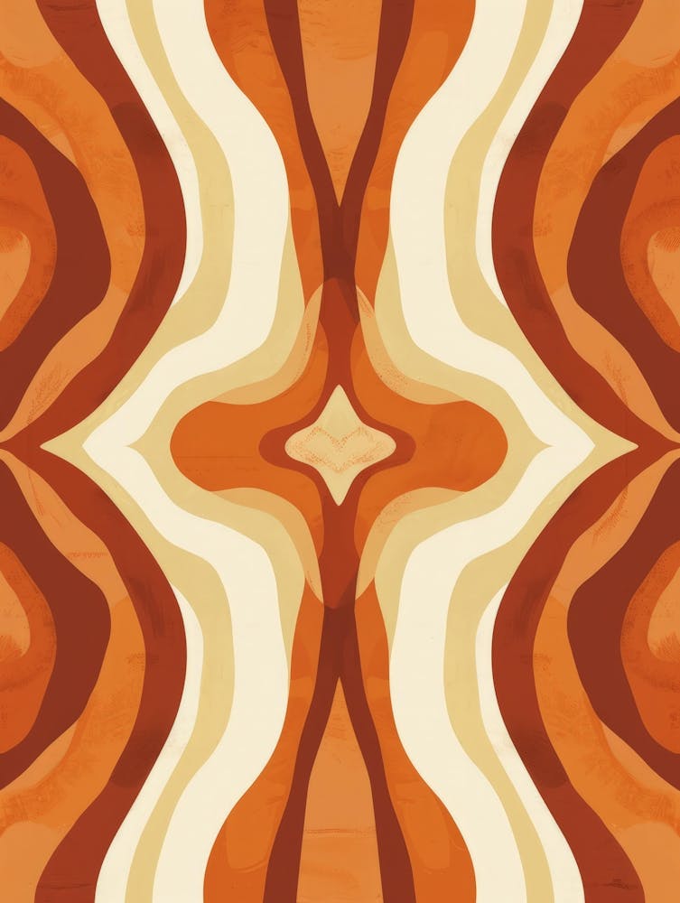 Abstraktes Orange-Weißes Muster 1