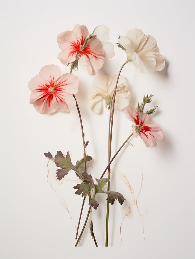 Pressed Flower Botanical Art Geranium 2