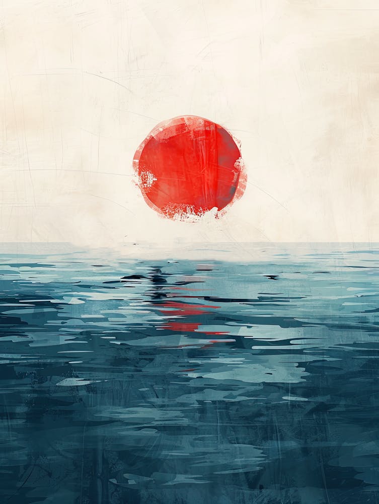 Sunset Over The Ocean, Minimalism 1