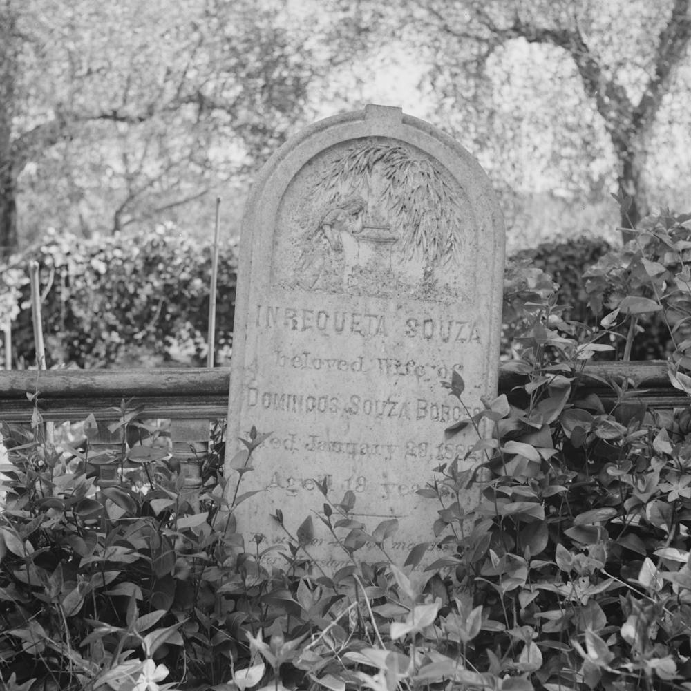 Mission San Jose, California,Tombstone Of Emigrant To California From Sao Jorge, Azores Islands By Russell Lee