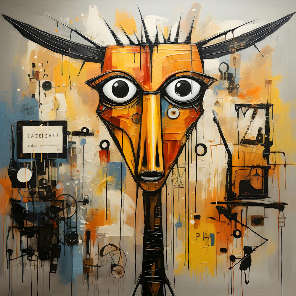 Abstract Majesty Deer Face Art