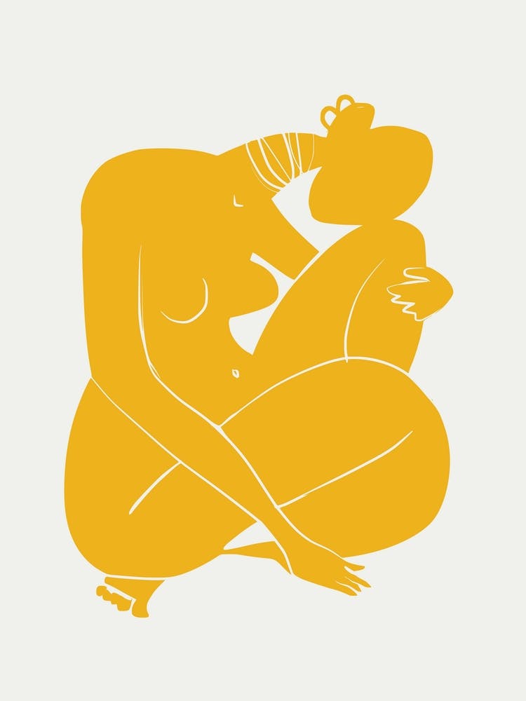 Baby Curl African Nude In Yellow