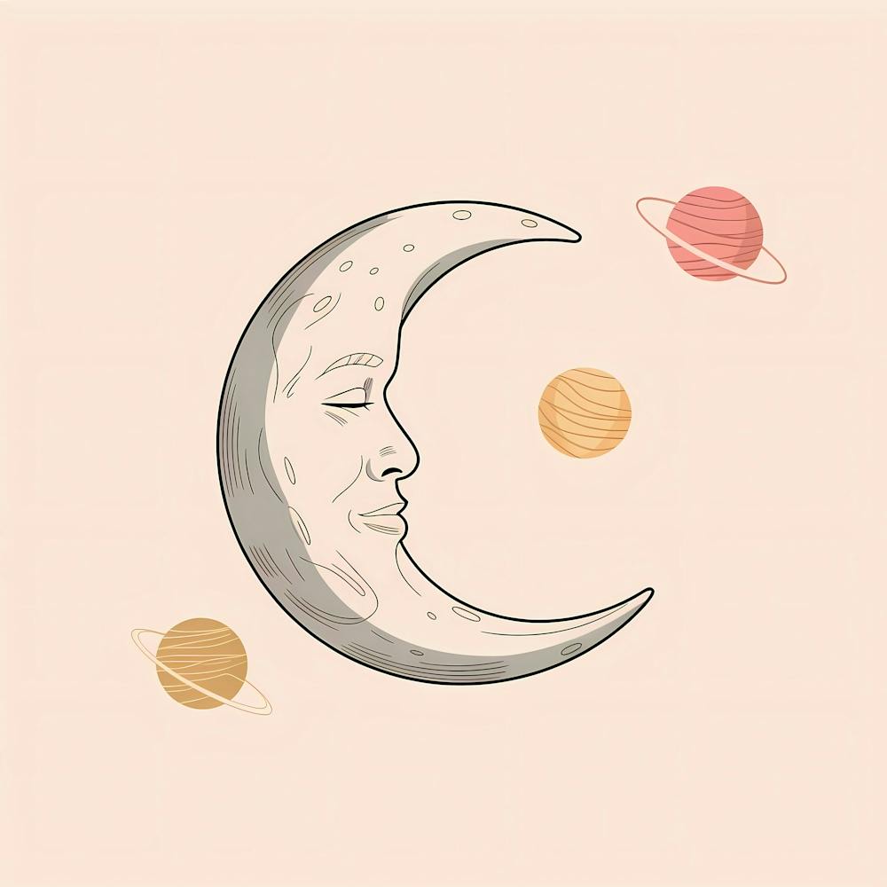 Moon And Planets