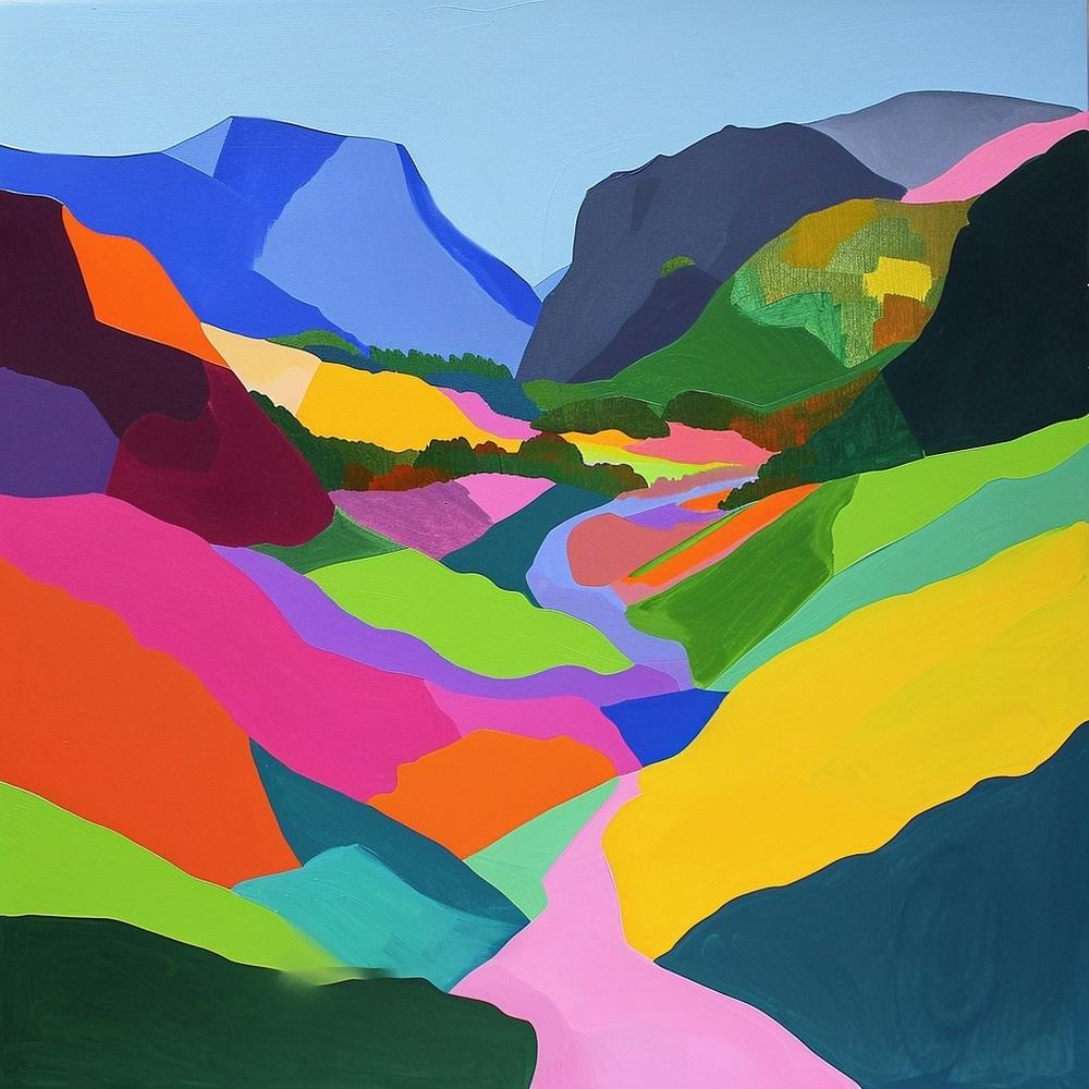 Colourful Abstract Pyrnes National Park France 2