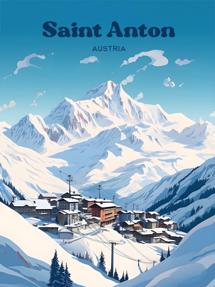 Saint Anton Austria 1 Travel Poster 3 4 Resize