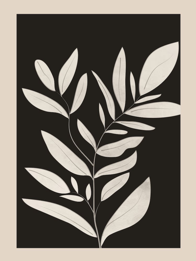 Minimalist Plants & Leaves Art 3