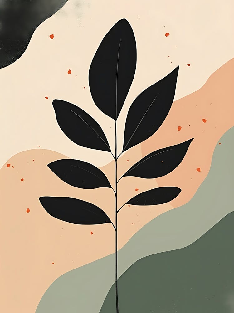 Muted Botanical Serenity in Gentle Pastels
