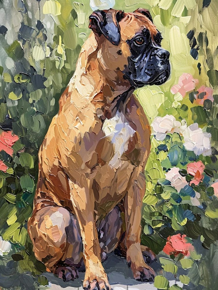 Boxer Acrylic Painting 1
