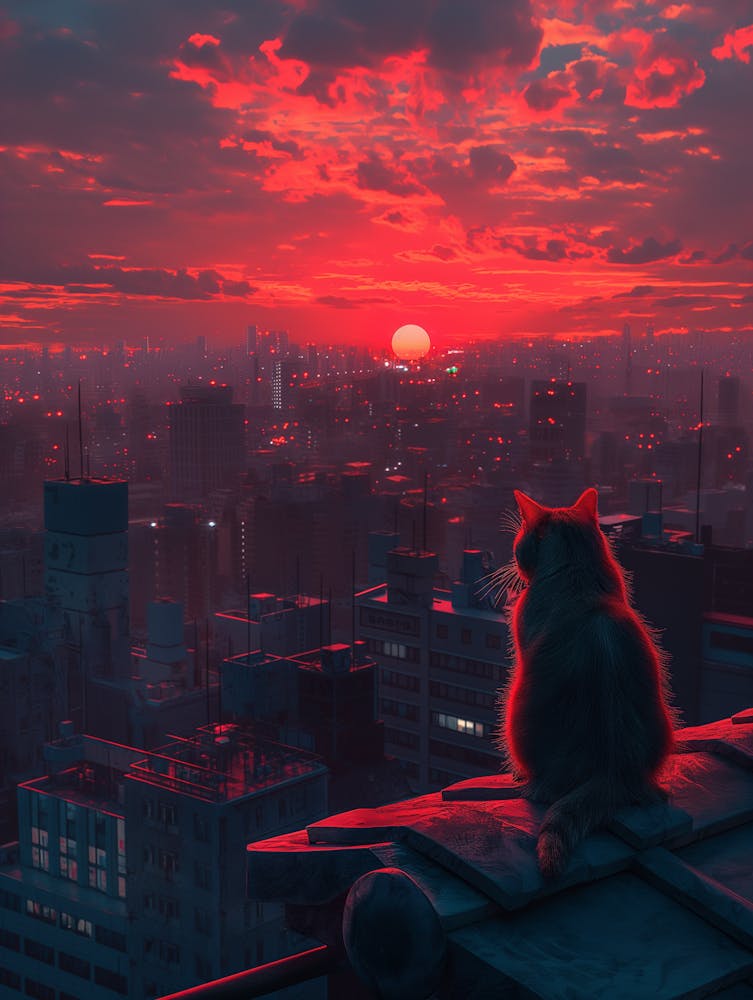 Sunset Cat