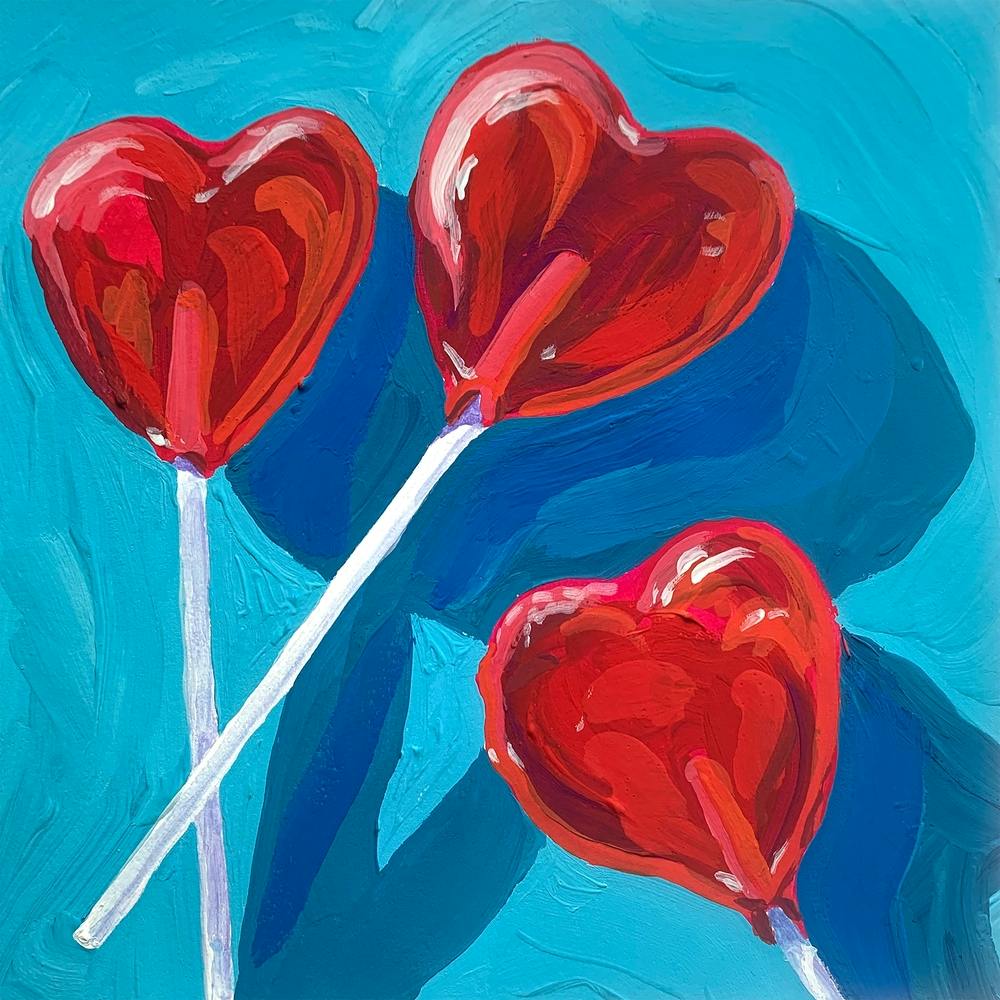 Heart Lollipops Square