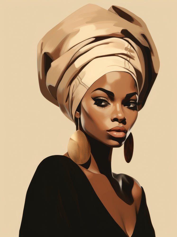 African Woman In Turban 1