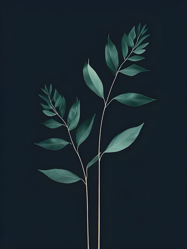 Minimalist Botanical Create A Minimalist Botanical Design With Delicate Elongated Leaves