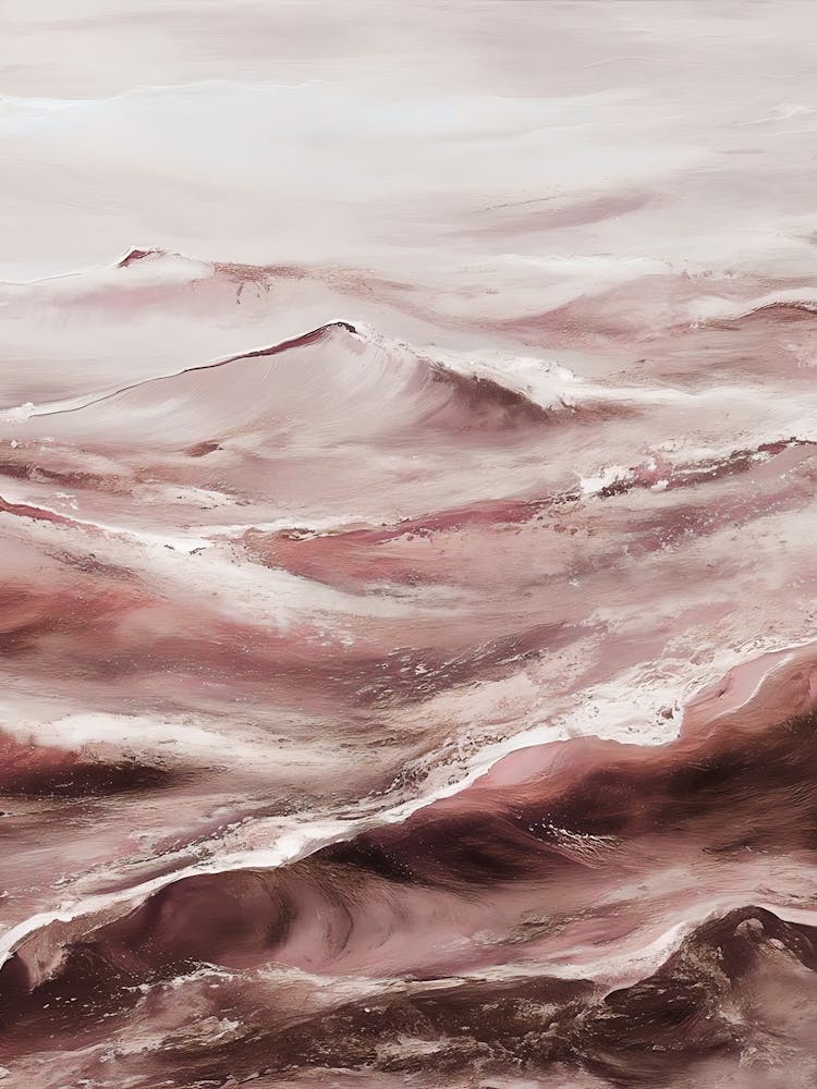Pink Ocean Waves
