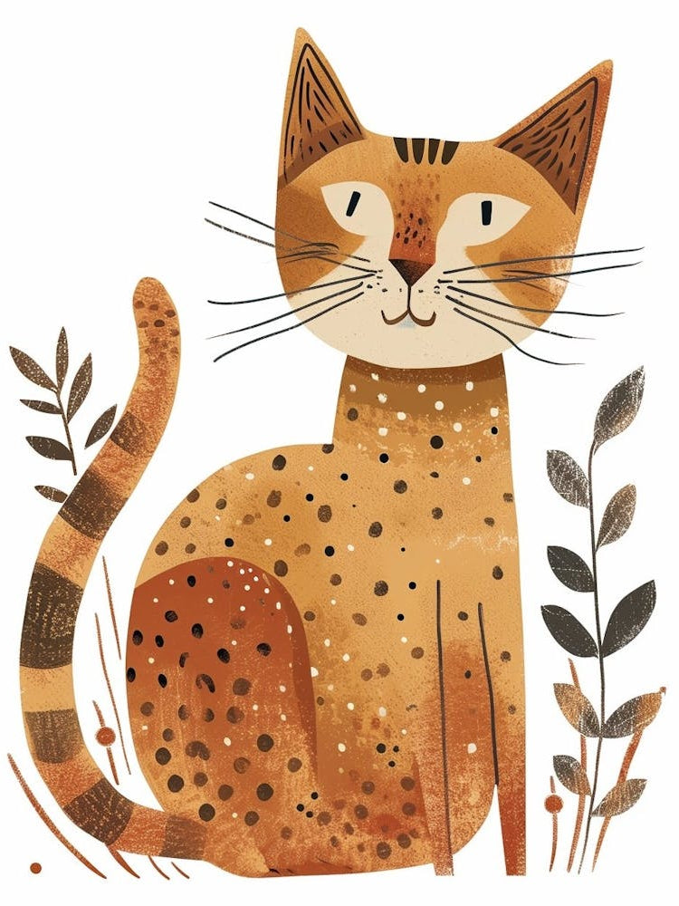 Ocicat Cat Clipart Illustration 4