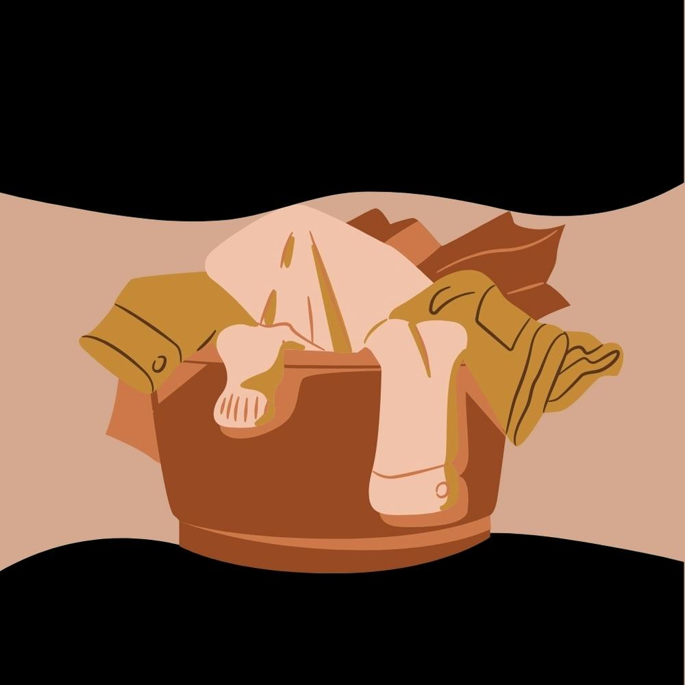 Dirty Clothes In A Bucket