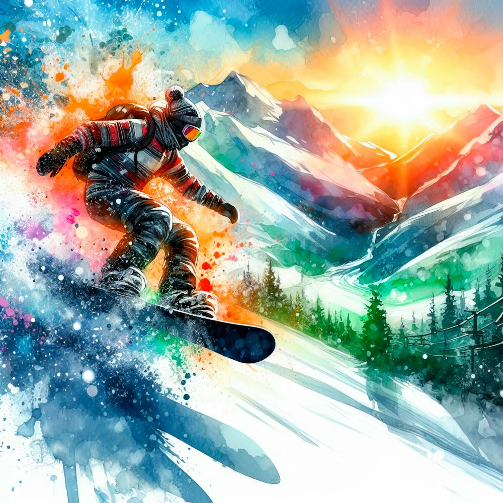 Snowboarder In The Mountains