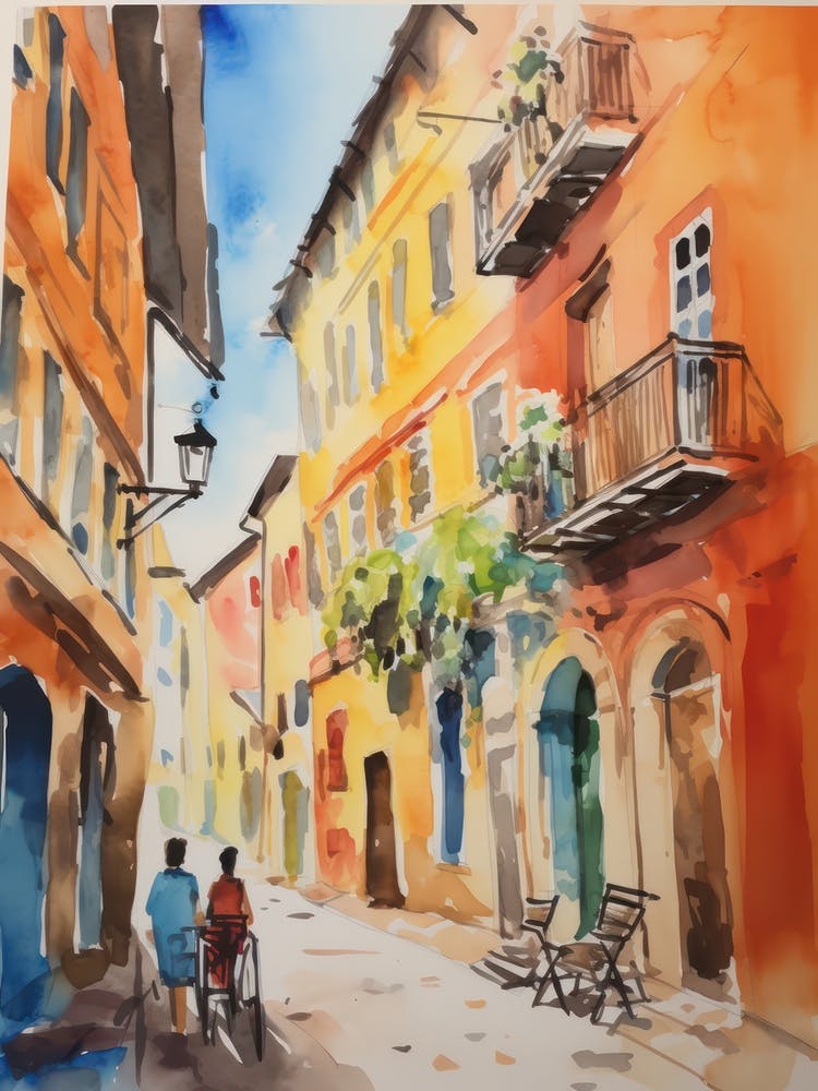 Verona, Italy Watercolour Streets 3