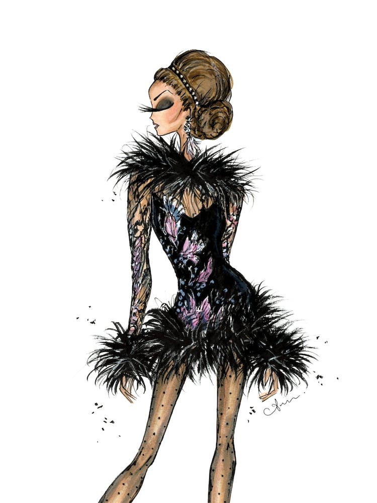 Elie Saab Feathers