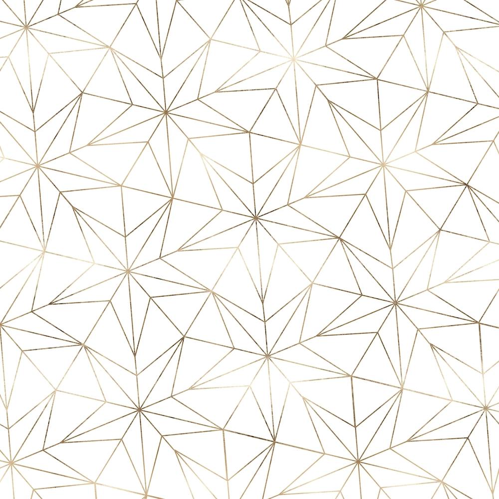 Stars Geometric Gold Square