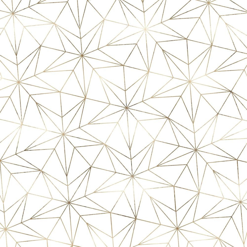 Stars Geometric Gold Square