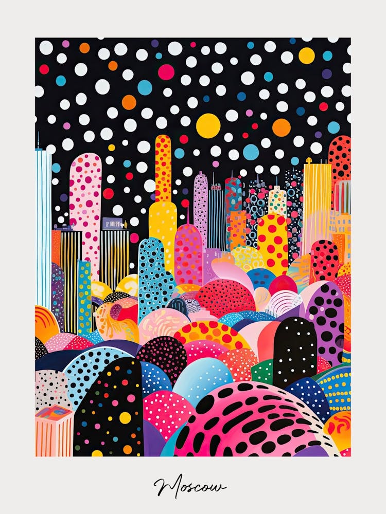 Poster Of Moscow, Illustration In The Style Of Pop Art 3