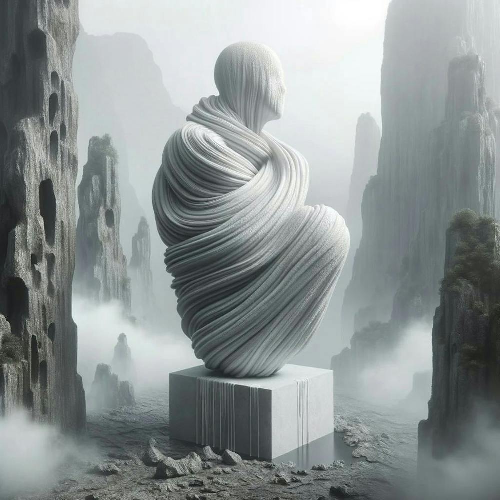 Sculpture In The Fog