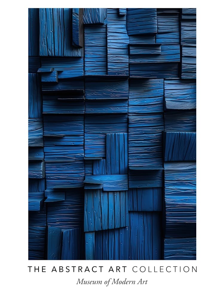 Blue Texture Abstract 3 Exhibition Poster