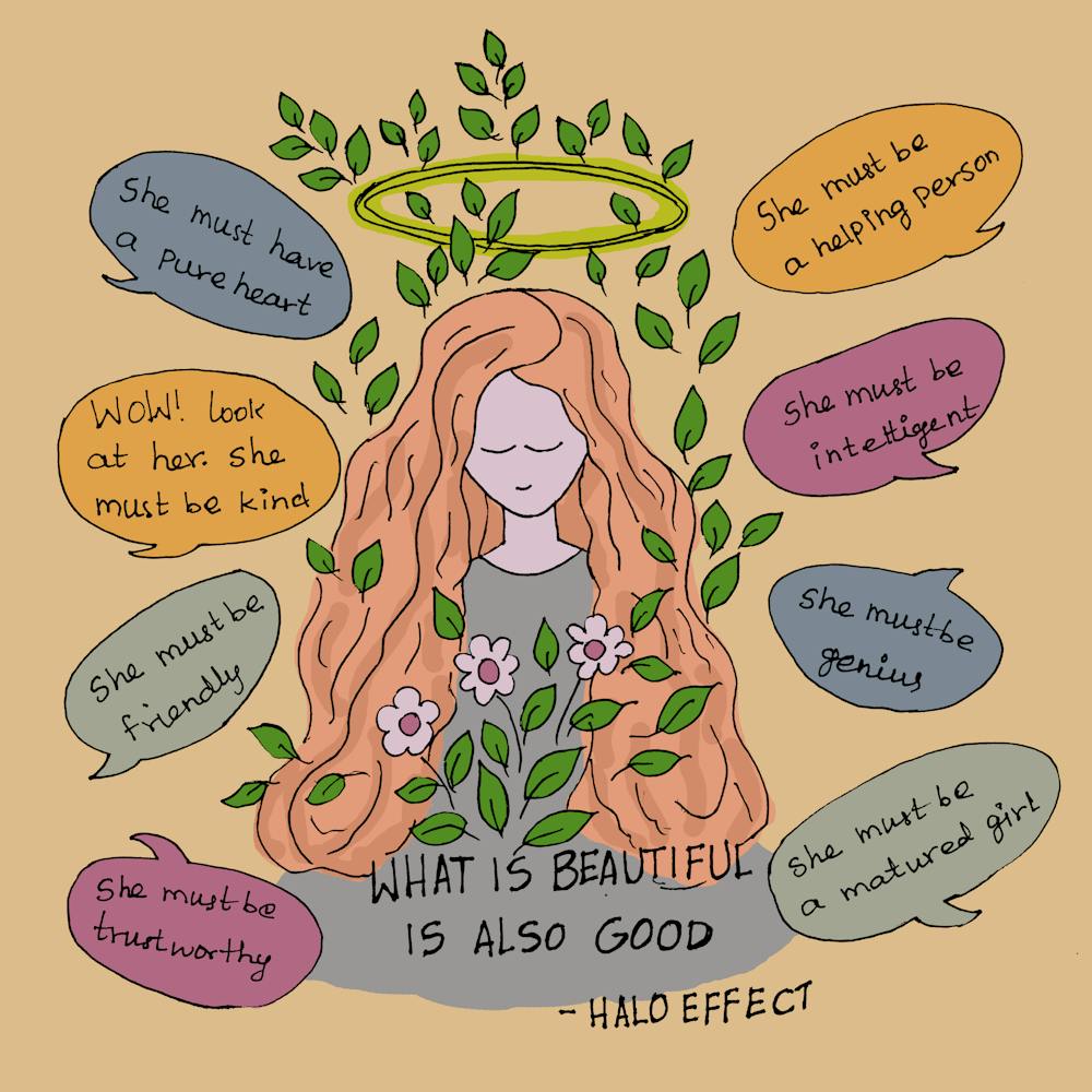 Halo Effect What Is Beauty Is Also Good Science Psychology Scientific Art Illustrations