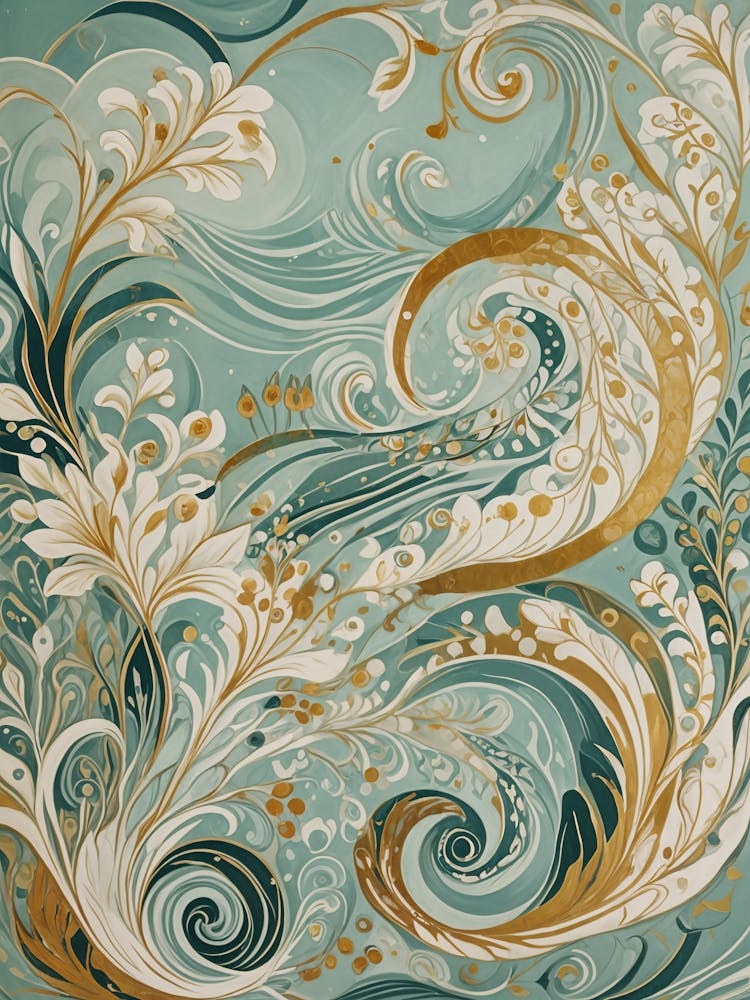 Waves and Flowers no4