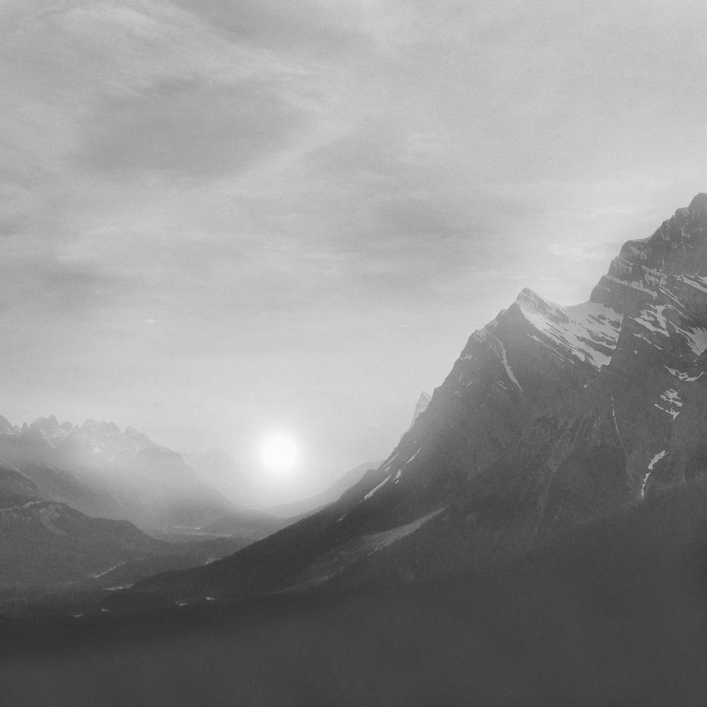 Black And White Sunset Square