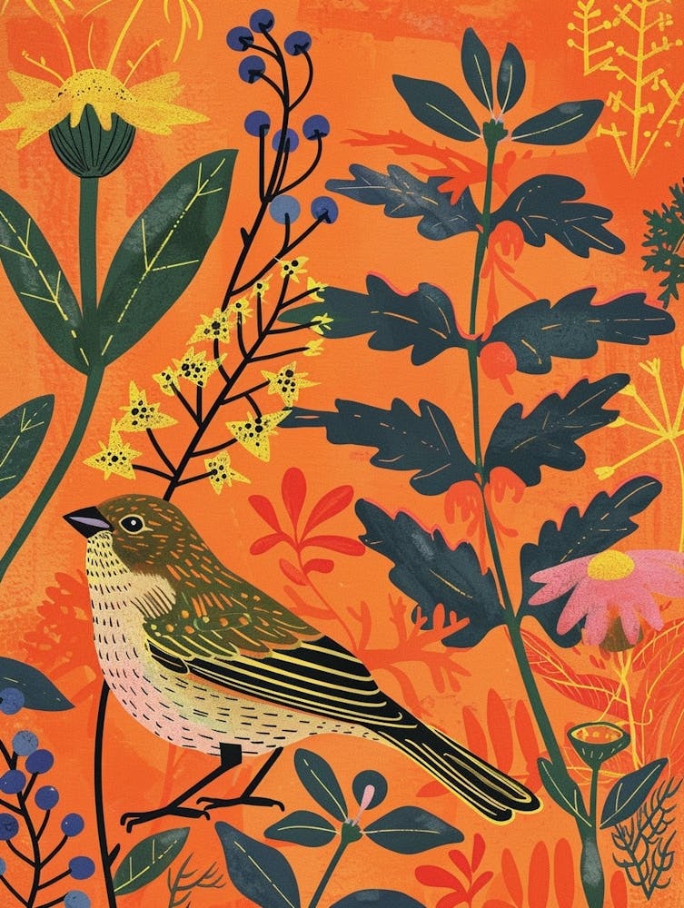 Spring Birds Finch 2
