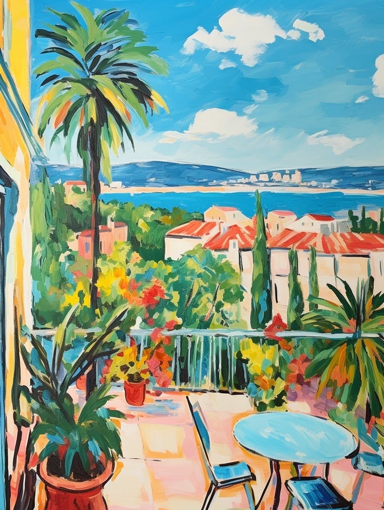 Cannes France 3 Fauvist Painting
