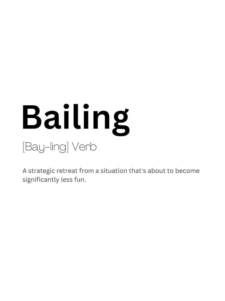 Bailing Definition Meaning