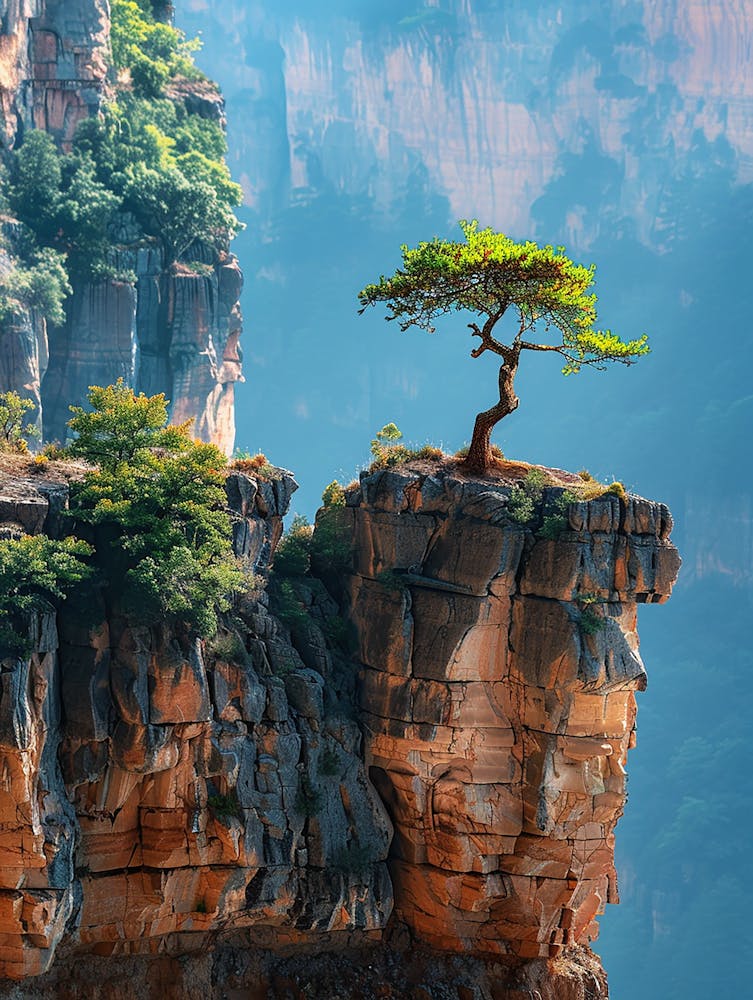 Lone Tree On The Cliff