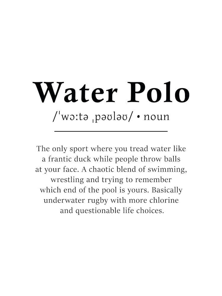 Affiche Définition de Water-Polo - Dictionnaire