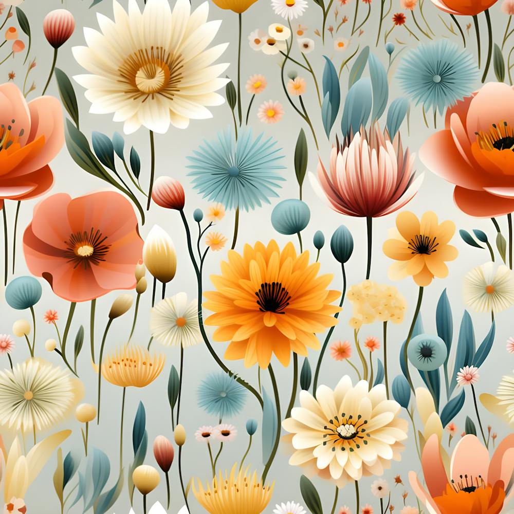 Luxurious Floral Still Life – Romantic Peonies, Tulips, And Garden Blooms Artwork
