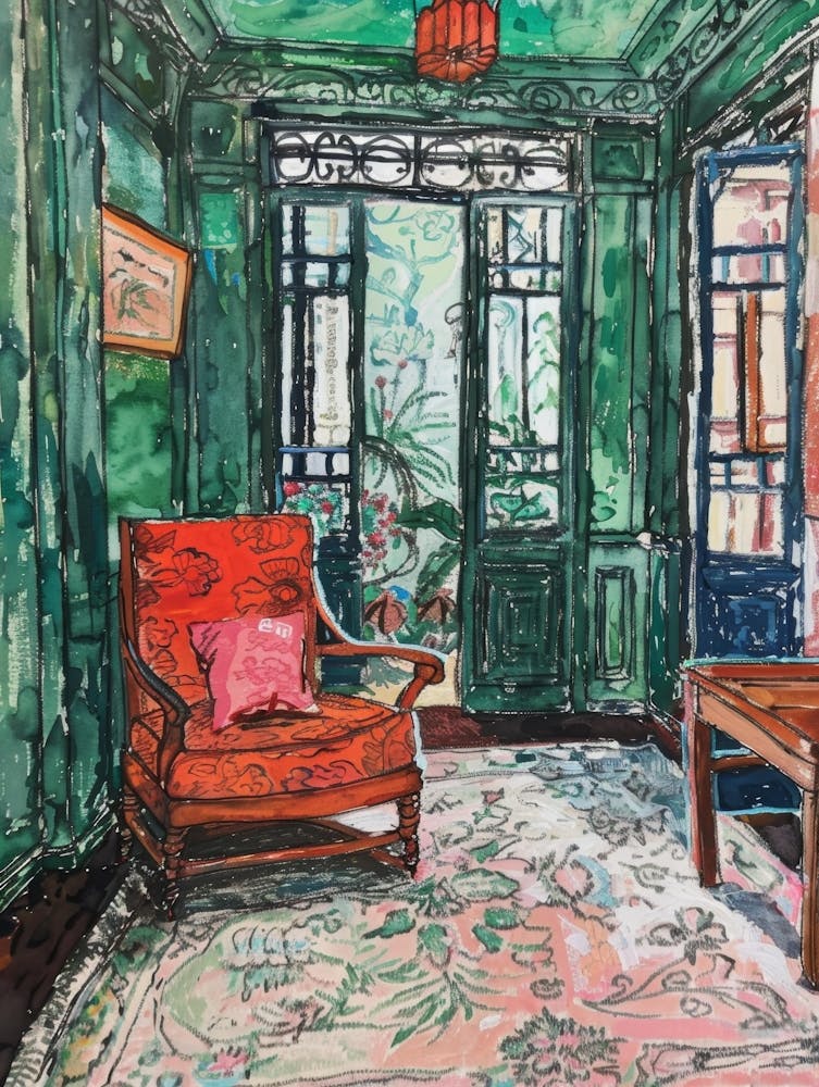 Room With Green Walls
