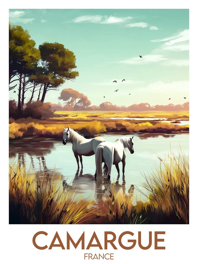Affiche de voyage Camargue